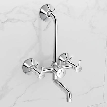 Plantex 2 in 1 Wall Mixer for Bathroom/Mixer L-Bend Provision for Overhead/Mixer Tap Mixer Faucet