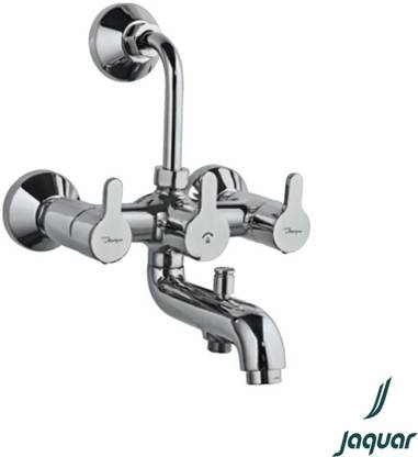 Jaquar Wall Mixer 3-in-1 System with Provision for both Hand Shower and Overhead Shower Complete with 115mm Long Bend Pipe, Connecting Legs & Wall Flange|FUS-CHR-29281 Mixer Faucet