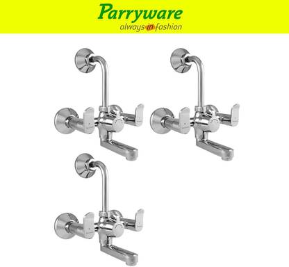 Parryware Alpha brass wall mixer 2 in 1 set of 3 pic 133 Alpha wallmixer 2 in 1 Wall Mixer Faucet