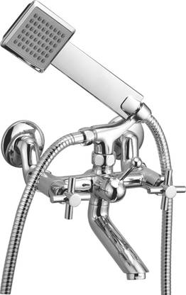 KAMAL Cross Wall Mixer With Crutch |Hot and Cold Shower Mixer| Sturdy Brass Build | Easy to use click fitting Mixer Faucet