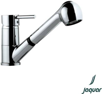 Jaquar Single Lever Sink Mixer (Table Mounted) with Extractable Hand Shower Dual Flow Complete with 1.2m tube with450mm long Braided Hose|FLR-CHR-5177B Kitchen Mixer Faucet