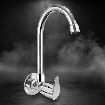 ACROME S.S. JAZZ Collection Sink Cock/Sink Faucet With Swivel Spout - Flxo Play 360 Degree Revolving Hose & Single Flow Pattern Hot/Cold Water Tap Bib Tap Faucet