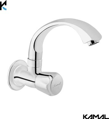 KAMAL Sink Tap Contessa Prime | Full Brass Heavy with 180 degree Swivel spout Conventional design sink faucet with 90 degree movement | German Tech Aerator Bib Tap Faucet