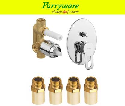Parryware Pluto concealed Diverter Body , Upper Part MTA 4 pic set of 1 pic 041 Pluto Diverter with upper trim Diverter | Brass MTA 3/4 x 1/2 | Complete set Diverter Faucet