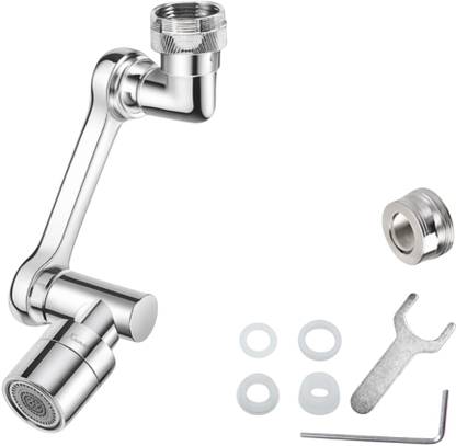 KAMAL 1080* FULLY BRASS Swivel Faucet Aerator Rotatable Multi-Functional with 2 Modes | Universal Robotic Arm Faucet Extender for Sink with Shower & Stream Spout Faucet