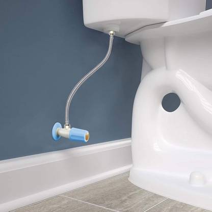 Senkiddpro by Senkiddpro PTMT Indigo Round Blue Handle Angle Valve Tap for Bathroom/Geyser/Toilet Sheet (Hot & Cold)Easy To Install/Stylish Design/Low Maintenance/Long Lasting Angle Valve Faucet