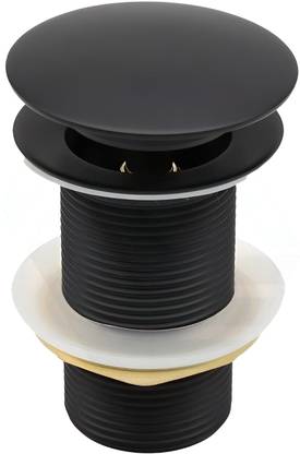 CARNIVAL High Quality Full Brass Matte Black Finish 3" Inch Full Thread Pop Up Waste Coupling For Wash Basin & Bathroom | Brass Pop Up Waste Coupling Health  Faucet