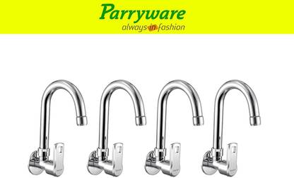Parryware Vista Wall Mounted Sink Cock with Swivel Spout set of 4 pic 340 Wall Mounted Sink Cock with Swivel Spout Sink Tap Faucet