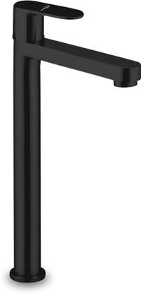 AMATRA Black Matte Finish PVD Coated Full Brass Long Long Pillar Tap Faucet Pillar Tap Faucet