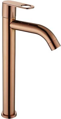 Alligator - Full Rose Gold Matt Pillar Cock Tap/Pillar Tap Tall Long Body Foam Flow Water Single Lever Extended 1 Hole For Washbasin (12 Inch Long) Pillar Tap Faucet