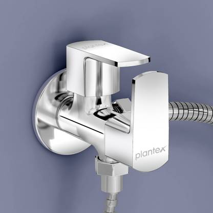Plantex 2 in 1 Angle Cock/2 Way Angle Valve for Bathroom with Teflon Tape (APS-1296,Saga) Angle Cock Faucet
