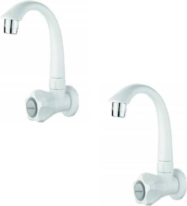 Prestige PVC Sink Cock Pack Of 2 Sink Bib Tap Long Neck Bib Tap Faucet Spout Faucet