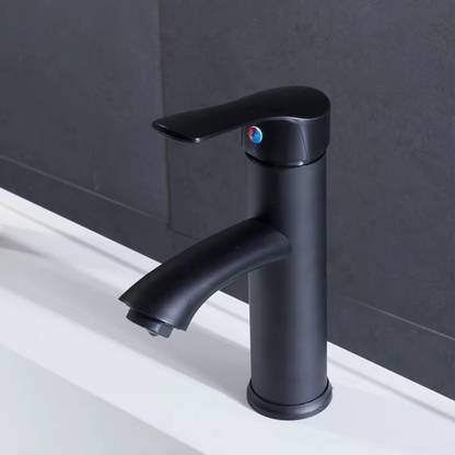 Nirant Wash Basin Tap | Black tap for wash Basin 7 Inch Height, Zinc and Abs Material (Black) Mixer Faucet