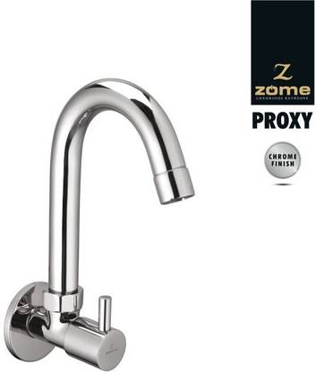Zome F0862 SINKCOCK WITH SWINGING CASTED SPOUT, Brass Finish, 360 Degree Rotating SINKCOCK WITH SWINGING CASTED SPOUT Swan Neck  Faucet