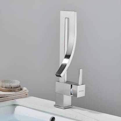 Plantex Pure Brass Faucet for Bathroom/Hot&Cold Mixer for Basin/360 Degree Tap (Chrome) Basin Mixer Faucet