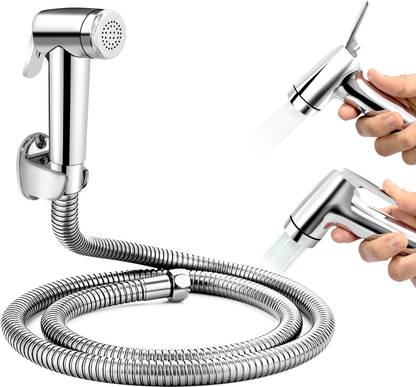 Plantex Jet Spray for Toilet/ABS Health Faucet with 1 Meter Shower Hose Pipe & Wall Hook Jet Spray Faucet