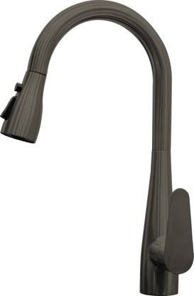 D&B BATHWARE Kitchen Sink Tap Pull Out Triple Flow Graphite Grey SUS 304 Grade Stainless Steel Pull Out Kitceh Faucet Kitchen Mixer Faucet