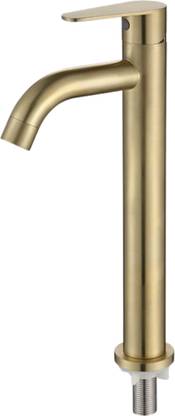 Nirant Gold Basin Tap 12 Inch | Pillar Cock | Faucet for Wash Basin Gold Glossy Pillar Wash Basin Tap 12 Inch | Gold with Chrome Finish Pillar Tap Faucet