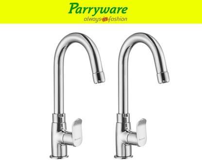 Parryware Alpha brass Swan neck pillar tap set of 2 pic 093 Alpha Swan Neck Pillar tap Swan Neck  Faucet