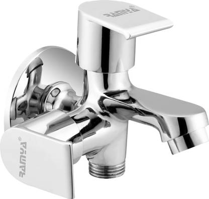 Ramya METRO 2 Way Bib Tap Brass For Bathroom and Kitchen 2 Way Bib Cock Tap Twin Elbow Valve Faucet