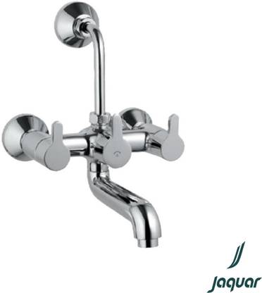 Jaquar Wall Mixer with Provision For Overhead Shower with 115mm Long Bend Pipe On Upper Side, Connecting Legs & Wall Flanges | FUS-CHR-29273UPR Mixer Faucet