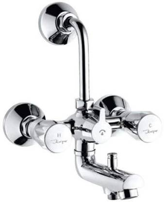 Jaquar 3-in-1 Faucet with Provision for Hand & Overhead Shower with 115mm Bend Pipe Wall Mixer Faucet