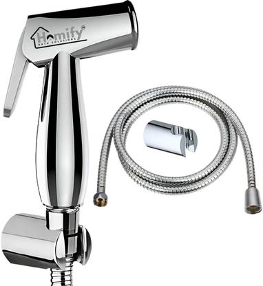 HOMIFY Health Faucet For Bathroom | Jet Spray | Curvon Series Complete Set ABS Health Faucet Jet Spray | Toilet Spray Shower Chrome Plated Faucet Set Health Faucet