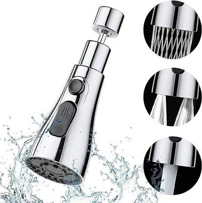HENVE Universal Kitchen Faucet 3-Function Pull Down Sink Sprayer Attachment for Spray Head Big Angle 360°Rotatable Anti-Splash for Kitchen Sink Faucet Aerator Pillar Tap Faucet