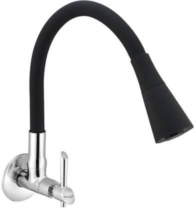 Prestige Croma Flexo SmartBuy Flexible Sink Faucet - Flxo Play (With 360 Degree Flexible Silicon Hose & Dual Flow Pattern) Cold Water Tap Black Pillar Tap Faucet