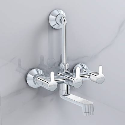 Plantex Pure Brass Flora Wall Mixer 2 in 1 Telephonic with Bend for Arrangement of Overhead Shower (FLO-818) FLO-818 Mixer Faucet