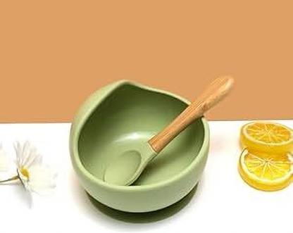 vihalvilaa Silicone Baby Feeding Bowl & Spoon Set,Suction Baby Bowl  - silicone