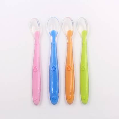 Honey Boo Silicone Baby Self Feeding Spoon with Ultra Soft Tip 4 M+  - Silicone