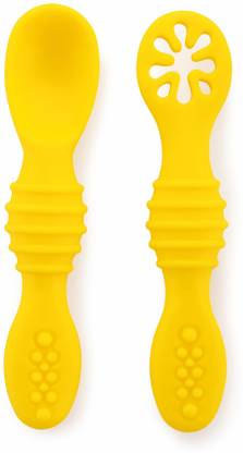 Beebaby Smushy Silicone Baby Self Feeding Spoon Set. Toddler Weaning Spoon. 100%BPA FREE  - 100% Food Grade Silicone