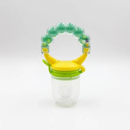 Babyholic 2-in-1 Baby Fruit Feeder with Rattle Toy | Soothing Teether & Fruit Nibbler  - silicone