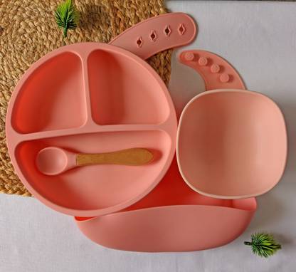 ESSENSI Silicone Bib, Plate, Bowl & Spoon Set | BPA Free |  - Food Grade Silicone