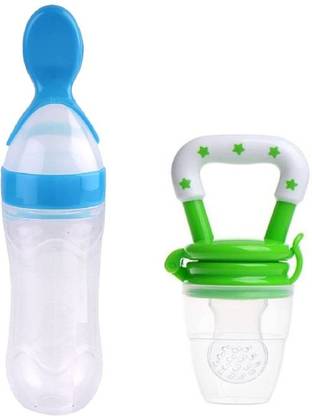 प्रीमर Baby Food Feeding Spoon Ultra Soft Silicone for Cereals & Food Nibbler Pacifier  - सिलिकॉन