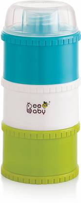 Beebaby Store & Feed Stackable Formula Milk Powder Container for Baby. 3 Layers Storage  - 100% BPA Free Plastic Polypropylene