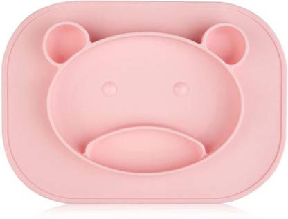 GUCHIGU Silicone Feeding Plate for Babies With a suction Base,BPA free Unbreakable Plate  - Silicone