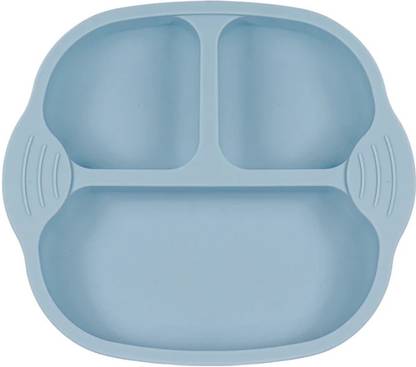 Lellow Self-Feeding Baby Dish With Suction Cups,Toddler Plates, Microwave & Oven Safe  - Silicone