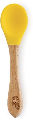 Beebaby Nurture Bambu Wooden Silicone Baby Feeding Spoon. 100% BPA Free.  - Wooden Handle, Silicone Tip