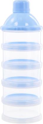 RENESMEE 5-Layer Baby Milk Powder Dispenser - Portable Formula Container  - Plastic