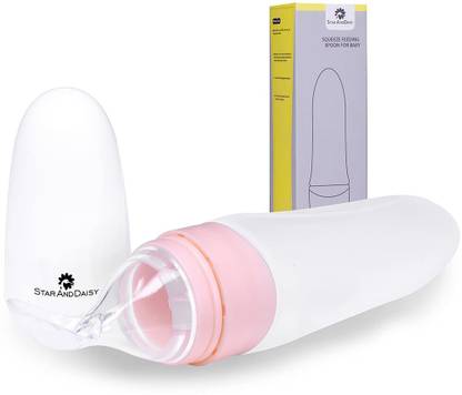 StarAndDaisy Premium First Feed Feeder Spoon Baby - Non Toxic, BPA Free, Silicone Matterial  - Non Toxic, BPA Free, Silicone Matterial