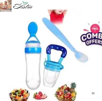 Astra Zone spoonblue,nibbler.new spoon (3)  - SILICONE, feeding spoon