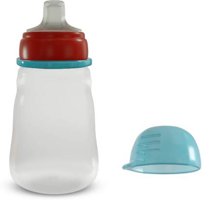 baybee Baby Wide Silicone Squeeze Feeder Feeding Bottle for Kids Silicone Blue (150ML)  - Silicone