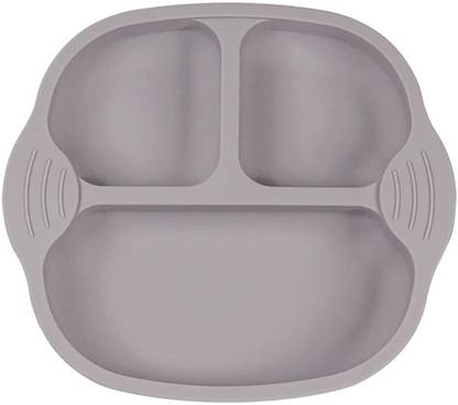 Lellow Self-Feeding Baby Dish With Suction Cups,Toddler Plates, Microwave & Oven Safe  - Silicone