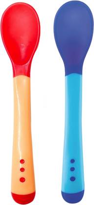 naughty kidz Combo of 2 Feed with Ease Heat Sensitive Baby Feeding Spoon, BPA Free, 3 Months+  - Silicone