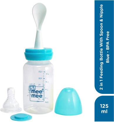 MeeMee Baby bottle gentle, flexible nipple BPAfree food grade polypropylene material  - Silicone
