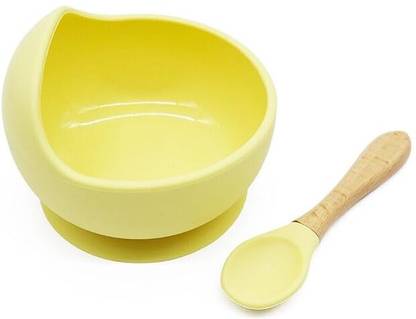 KEVANKI Baby Feeding Bowl and Spoon Set  - SILICION
