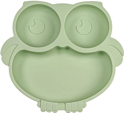 HASTHIP Baby Suction Plates for Baby Feeding with 4 Strong Suction Cups, Silicone  - Silicone