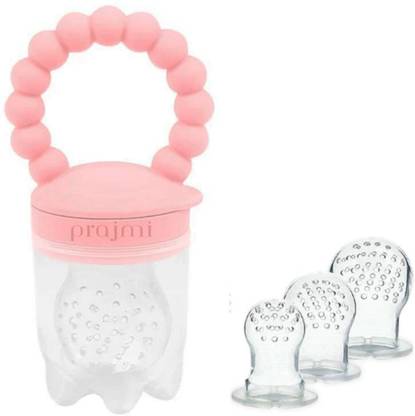 prajmi Silicone Fruit Feeder with different size Mesh Bags for 4+ monts Baby  - Silicone